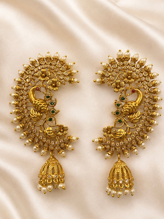 Peacock Earcuff
