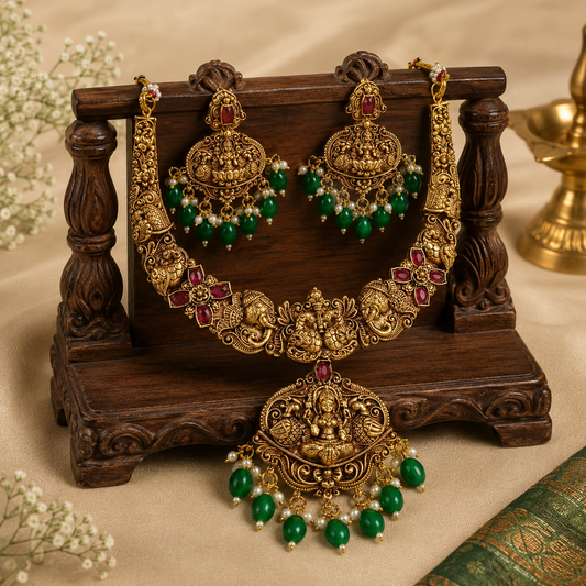 Green Temple Heritage Jewellery Set