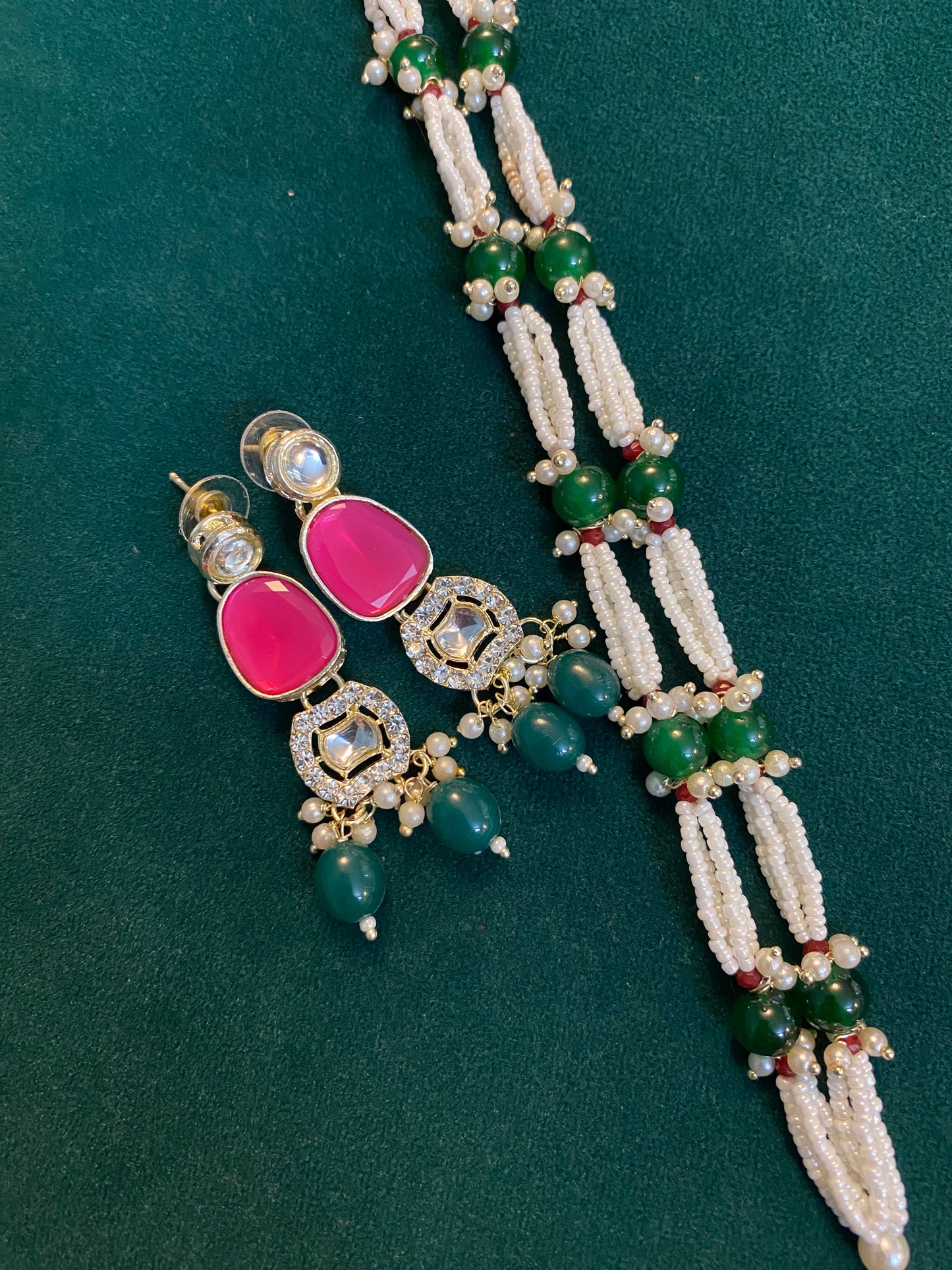 Pearl Kundan set