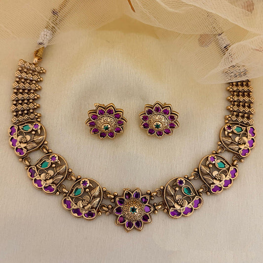 Elegant Antique Floral Jewellery Set