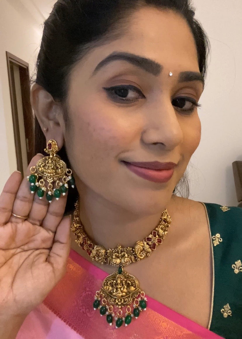 Green Temple Heritage Jewellery Set