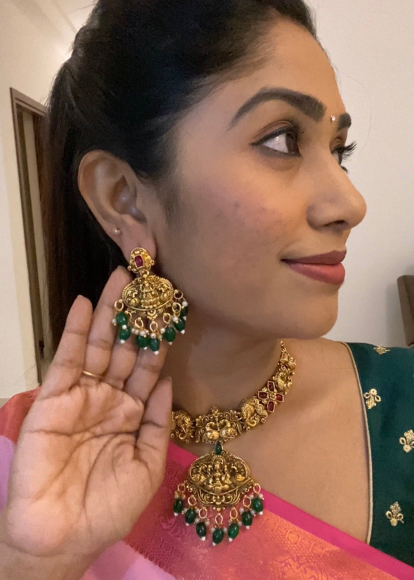 Green Temple Heritage Jewellery Set